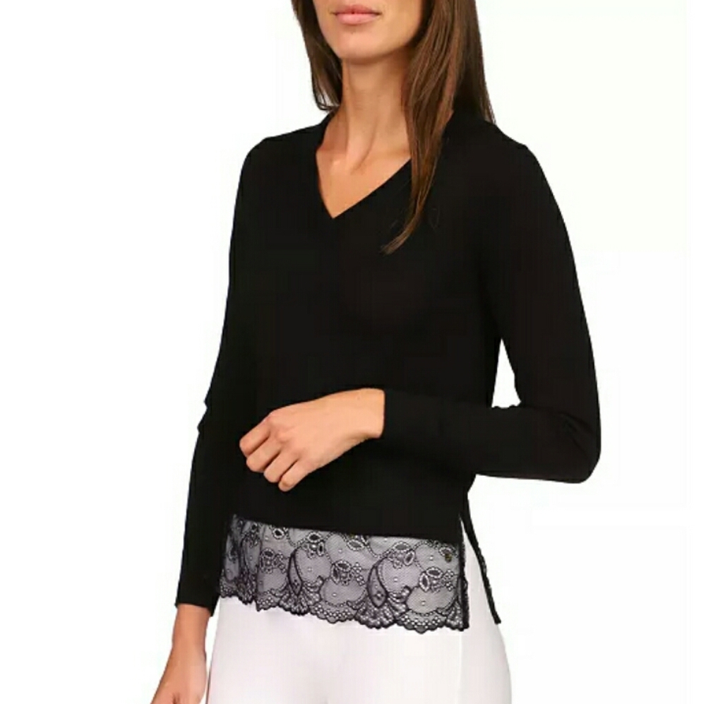 NWT Michael Kors Lace Trim Sweater